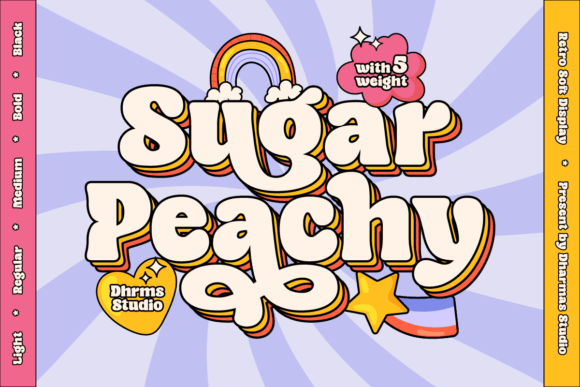 Sugar Peachy: A Groovy Retro Font for Modern Creators