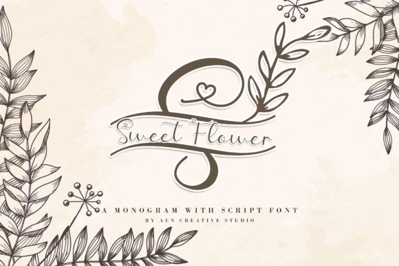 Sweet Flower Monogram: A Ravishing Font Duo for Romantic Design
