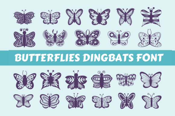 Unleashing Creativity with the Butterflies Dingbats Font